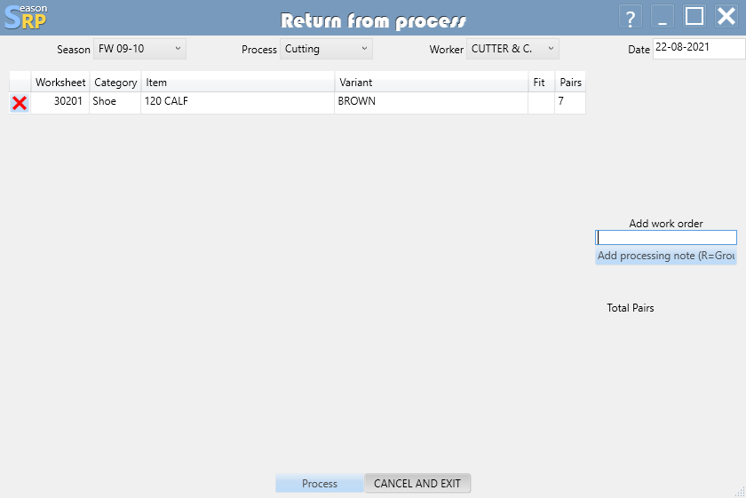 Return ticket from manufacturer