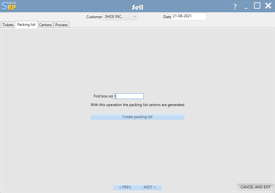 Sell wizard step 2