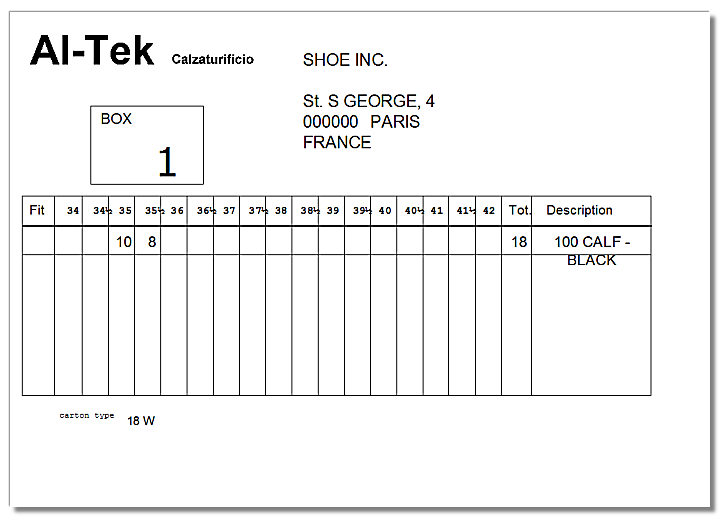 Carton label