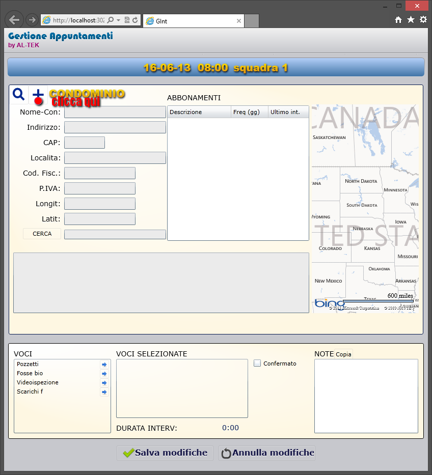 software autospurghi nuovo intervento