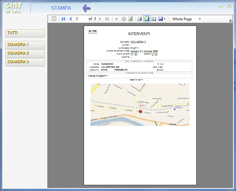 APPUNTAMENTI SQUADRE SU MAPPE